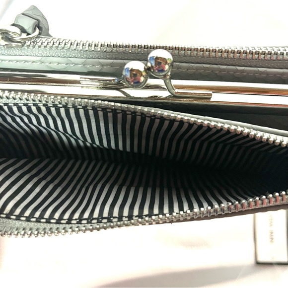 Nine West Reptile Crossbody Bag in Light Gray - NWT - Picture 5 of 13